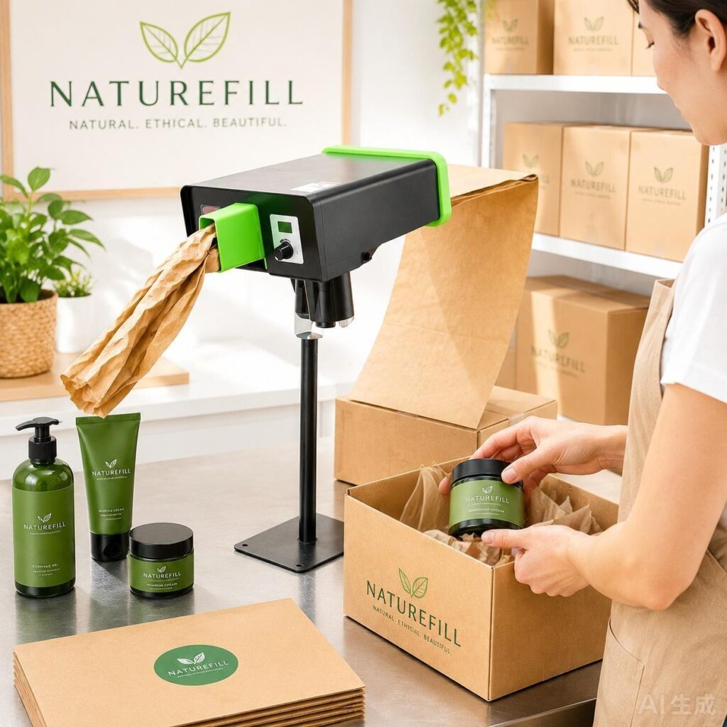 packing eco-friendly products with paper cushion packaging from Naturefill