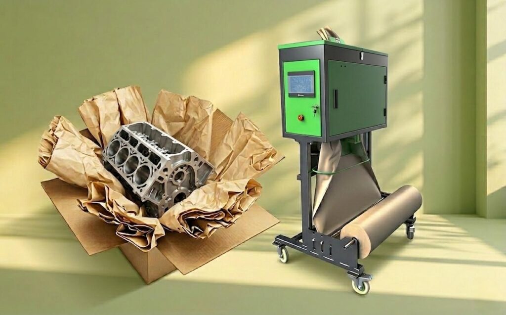 GT70 paper cushion void fill machine, eco-friendly packaging equipment for protective paper pads