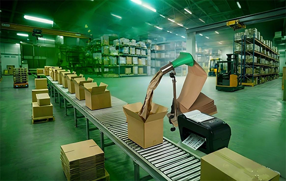 Manual Kraft Paper Folding Void Filling Machine Manual Folding Kraft Paper Void Filling Dispenser in Warehouse