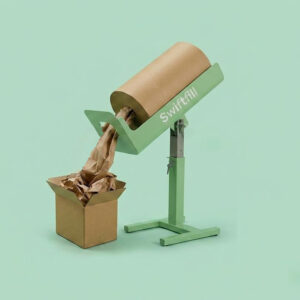 Swiftfill manual kraft paper cushioning machine converting paper into eco-friendly packing material for shipping